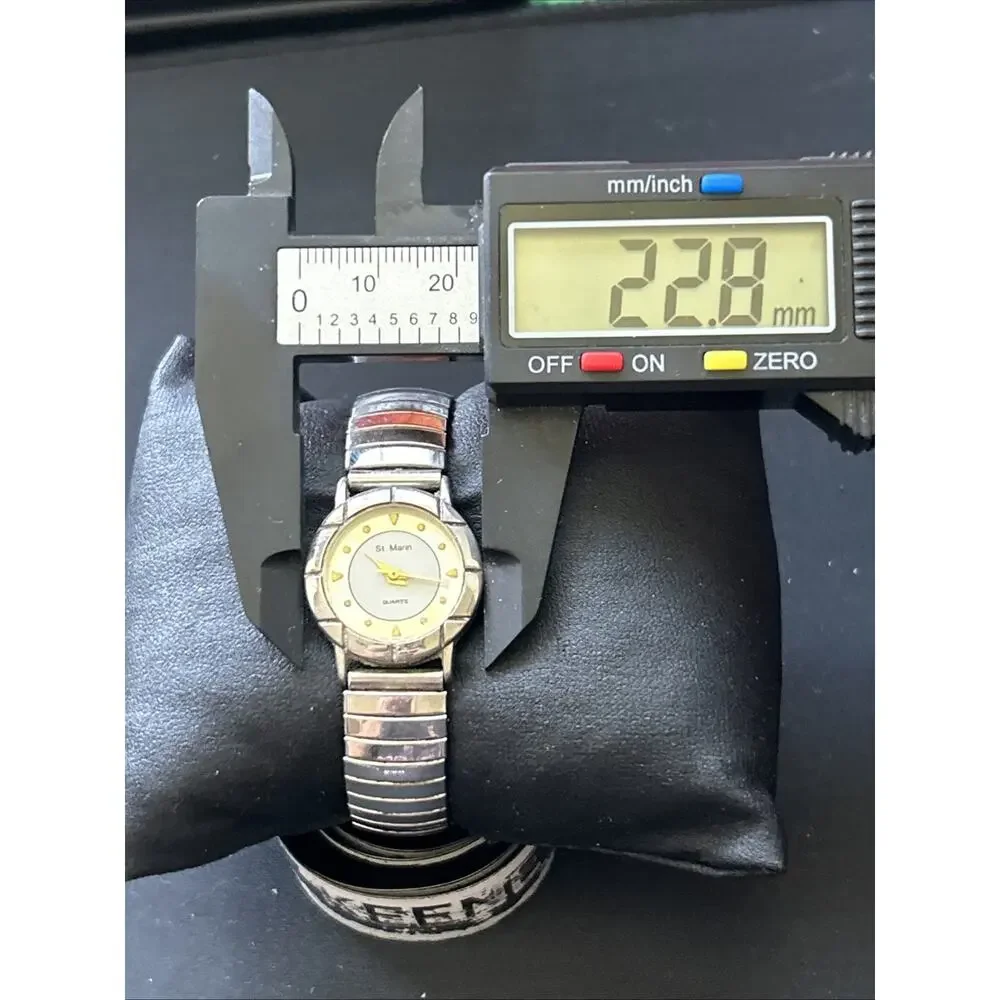 St. Marin Silver Tone Women’s Stretch Band Quartz Watch